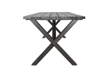 Utendørs møbelgruppe 190 cm Bord & 6 Levanto grå stoler Grå - Grå - Hagemøbler & utemiljø - Hagegruppe - Spisegrupper hage