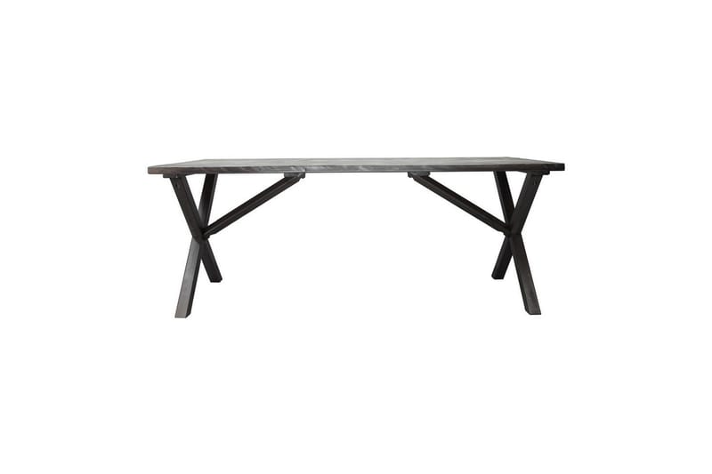 Utendørs møbelgruppe 190 cm Bord & 6 Levanto grå stoler Grå - Grå - Hagemøbler & utemiljø - Hagegruppe - Spisegrupper hage