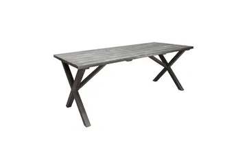 Utendørs møbelgruppe 190 cm Bord & 6 Levanto grå stoler Grå - Grå - Hagemøbler & utemiljø - Hagegruppe - Spisegrupper hage