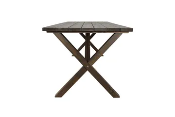 Utendørs møbelgruppe 190 cm Bord & 6 Merida grå stoler Brun - Brun - Hagemøbler & utemiljø - Hagegruppe - Spisegrupper hage