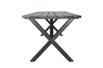 Utendørs møbelgruppe 190 cm Bord & 6 Merida grå stoler Grå - Grå - Hagemøbler & utemiljø - Hagegruppe - Spisegrupper hage