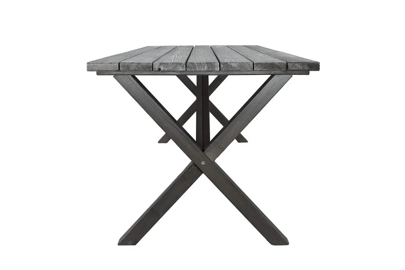 Utendørs møbelgruppe 190 cm Bord & 6 Merida grå stoler Grå - Grå - Hagemøbler & utemiljø - Hagegruppe - Spisegrupper hage