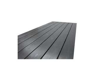 Utendørs møbelgruppe 190 cm Bord & 6 Merida grå stoler Svart - Svart - Hagemøbler & utemiljø - Hagegruppe - Spisegrupper hage