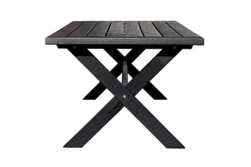 Utendørs møbelgruppe 220 cm bord 26 6 Belize naturstoler Svart - Svart - Hagemøbler & utemiljø - Hagegruppe - Spisegrupper hage