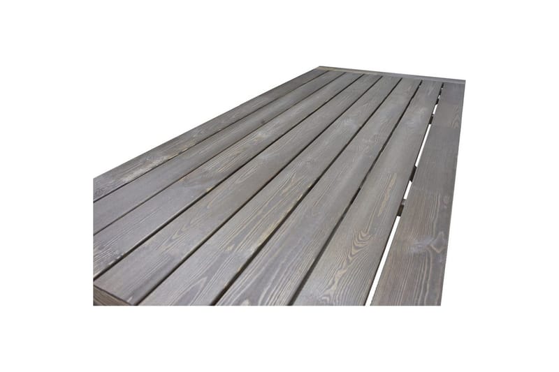 Utendørs møbelgruppe 220 cm bord 26 6 Levanto grå stoler Brun - Brun - Hagemøbler & utemiljø - Hagegruppe - Spisegrupper hage