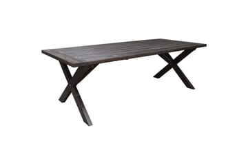 Utendørs møbelgruppe 220 cm bord 26 6 Levanto grå stoler Brun - Brun - Hagemøbler & utemiljø - Hagegruppe - Spisegrupper hage