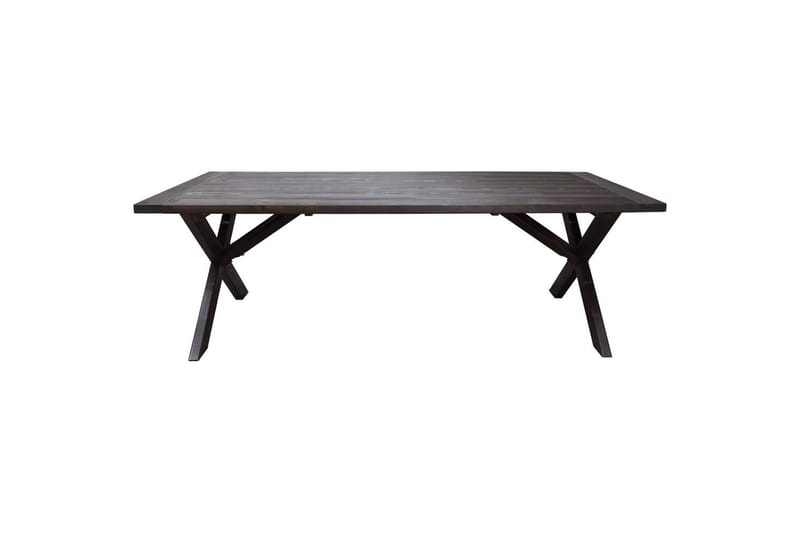 Utendørs møbelgruppe 220 cm bord 26 6 Levanto grå stoler Brun - Brun - Hagemøbler & utemiljø - Hagegruppe - Spisegrupper hage