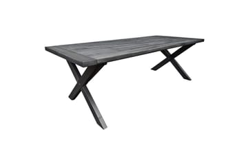 Utendørs møbelgruppe 220 cm bord 26 6 Levanto grå stoler Grå - Grå - Hagemøbler & utemiljø - Hagegruppe - Spisegrupper hage