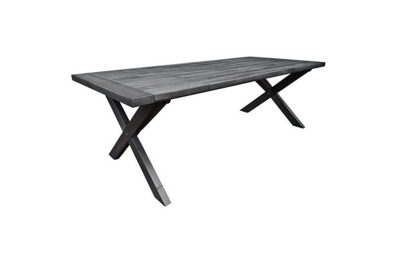 Utendørs møbelgruppe 220 cm bord 26 6 Levanto grå stoler Grå - Grå - Hagemøbler & utemiljø - Hagegruppe - Spisegrupper hage