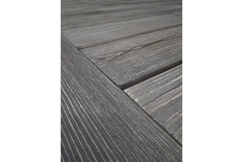 Utendørs møbelgruppe 220 cm bord 26 6 Levanto grå stoler Grå - Grå - Hagemøbler & utemiljø - Hagegruppe - Spisegrupper hage