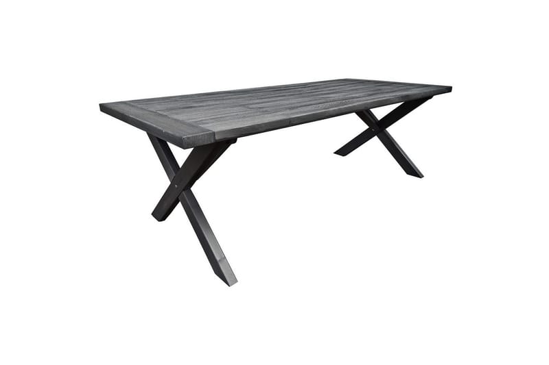 Utendørs møbelgruppe 220 cm bord 26 6 Levanto grå stoler Grå - Grå - Hagemøbler & utemiljø - Hagegruppe - Spisegrupper hage