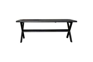 Utendørs møbelgruppe 220 cm bord 26 6 Levanto grå stoler Svart - Svart - Hagemøbler & utemiljø - Hagegruppe - Spisegrupper hage