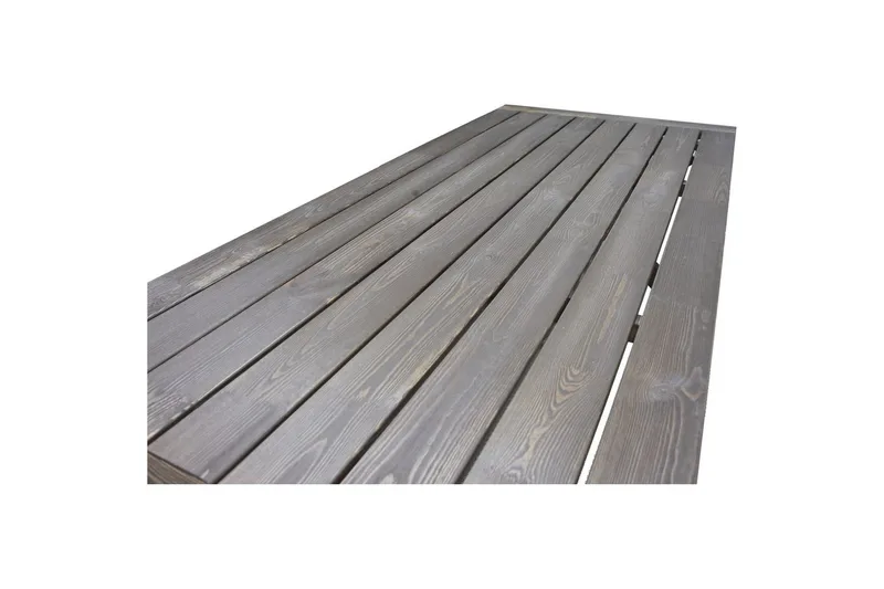 Utendørs møbelgruppe 220 cm bord 26 6 Merida grå stoler Brun - Brun - Hagemøbler & utemiljø - Hagegruppe - Spisegrupper hage