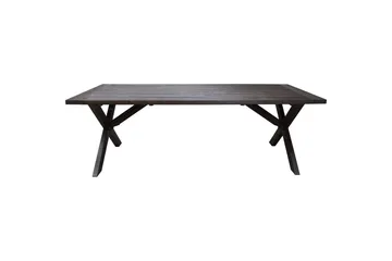 Utendørs møbelgruppe 220 cm bord 26 6 Merida grå stoler Brun - Brun - Hagemøbler & utemiljø - Hagegruppe - Spisegrupper hage