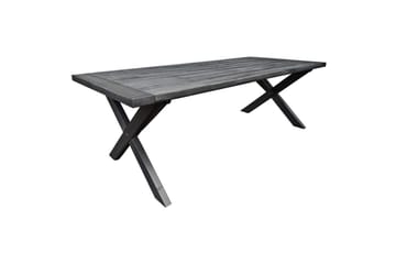 Utendørs møbelgruppe 220 cm bord 26 6 Merida naturstoler Grå - Grå - Hagemøbler & utemiljø - Hagegruppe - Spisegrupper hage