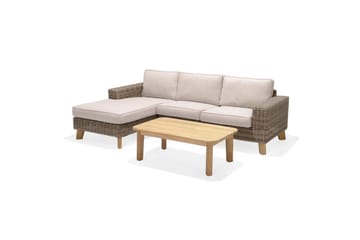 Utendørs møbelgruppe Lifestyle Garden Bahamas 2-seter & sjeselong høyre sofabord 110 - Hagemøbler & utemiljø - Hagegruppe - Sofagruppe utendørs