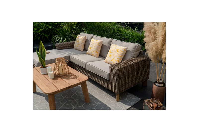 Utendørs møbelgruppe Lifestyle Garden Bahamas 2-seter & sjeselong høyre sofabord 110 - Hagemøbler & utemiljø - Hagegruppe - Sofagruppe utendørs