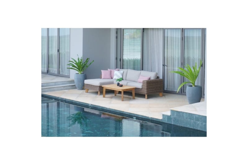 Utendørs møbelgruppe Lifestyle Garden Bahamas 2-seter & sjeselong høyre sofabord 110 - Hagemøbler & utemiljø - Hagegruppe - Sofagruppe utendørs