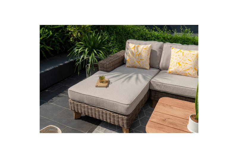 Utendørs møbelgruppe Lifestyle Garden Bahamas 2-seter & sjeselong høyre sofabord 110 - Hagemøbler & utemiljø - Hagegruppe - Sofagruppe utendørs