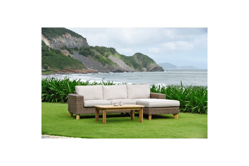 Utendørs møbelgruppe Lifestyle Garden Bahamas 2-seter & sjeselong venstre sofabord 110 - Hagemøbler & utemiljø - Hagegruppe - Sofagruppe utendørs