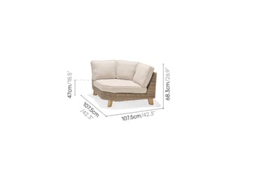 Utendørs møbelgruppe Lifestyle Garden Bahamas 2-seter venstre & høyre & hjørnestol & sofabord 100 - Hagemøbler & utemiljø - Hagegruppe - Sofagruppe utendørs