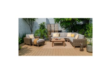 Utendørs møbelgruppe Lifestyle Garden Bahamas 2-seter venstre & høyre & hjørnestol & sofabord 100 - Hagemøbler & utemiljø - Hagegruppe - Sofagruppe utendørs