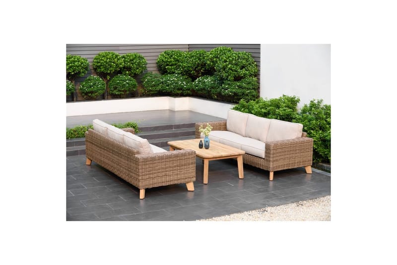 Utendørs møbelgruppe Lifestyle Garden Bahamas 2 x 3-seter & sofabord 110 - Hagemøbler & utemiljø - Hagegruppe - Sofagruppe utendørs
