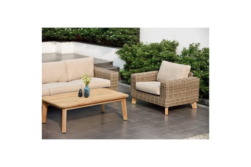 Utendørs møbelgruppe Lifestyle Garden Bahamas 2 x lenestol & 3-seter & sofabord 140 - Hagemøbler & utemiljø - Hagegruppe - Sofagruppe utendørs