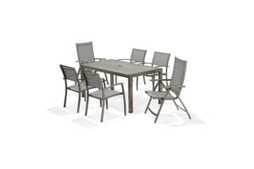 Utendørs møbelgruppe Lifestyle Garden Solana 163 cm 4 Carver stoler + 2 posisjonsstoler - 4 Carver stoler + 2 posisjonsstoler - Hagemøbler & utemiljø - Hagegruppe - Spisegrupper hage