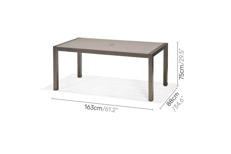 Utendørs møbelgruppe Lifestyle Garden Solana 163 cm 4 Carver stoler + 2 posisjonsstoler - 4 Carver stoler + 2 posisjonsstoler - Hagemøbler & utemiljø - Hagegruppe - Spisegrupper hage