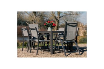 Utendørs møbelgruppe Lifestyle Garden Solana 163 cm 4 Carver stoler + 2 posisjonsstoler - 4 Carver stoler + 2 posisjonsstoler - Hagemøbler & utemiljø - Hagegruppe - Spisegrupper hage
