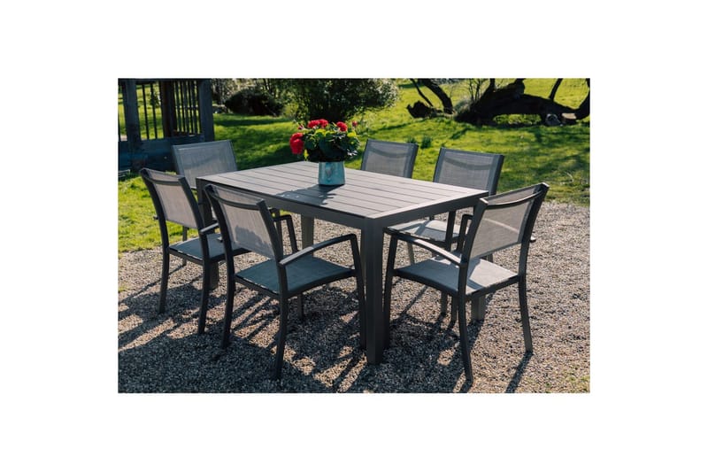 Utendørs møbelgruppe Lifestyle Garden Solana 163 cm 6 snekkerstoler - 6 snekkerstoler - Hagemøbler & utemiljø - Hagegruppe - Spisegrupper hage