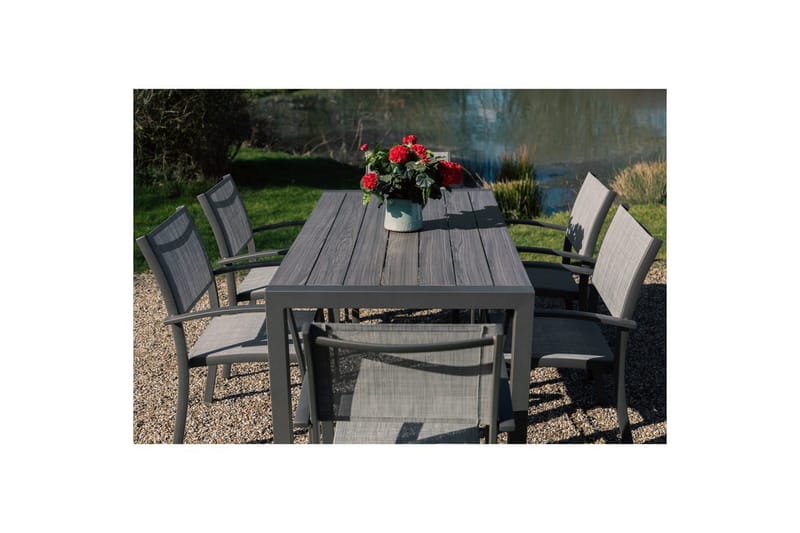 Utendørs møbelgruppe Lifestyle Garden Solana 163 cm 6 snekkerstoler - 6 snekkerstoler - Hagemøbler & utemiljø - Hagegruppe - Spisegrupper hage