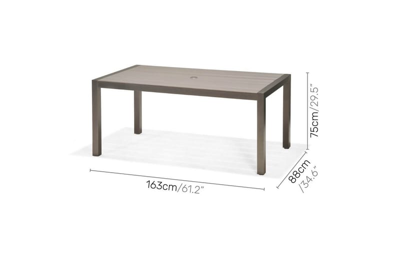 Utendørs møbelgruppe Lifestyle Garden Solana 163 cm 6 posisjons stoler - 6 posisjons stoler - Hagemøbler & utemiljø - Hagegruppe - Spisegrupper hage