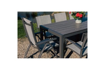 Utendørs møbelgruppe Lifestyle Garden Solana 201 cm 6 carver stoler + 2 posisjons stoler - 6 carver stoler + 2 posisjons stoler - Hagemøbler & utemiljø - Hagegruppe - Spisegrupper hage