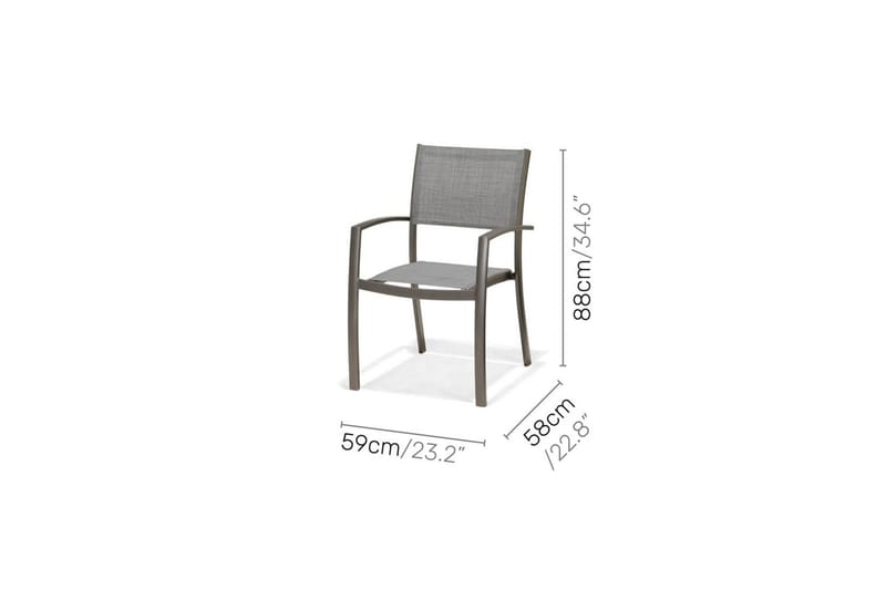 Utendørs møbelgruppe Lifestyle Garden Solana 201 cm 6 carver stoler + 2 posisjons stoler - 6 carver stoler + 2 posisjons stoler - Hagemøbler & utemiljø - Hagegruppe - Spisegrupper hage