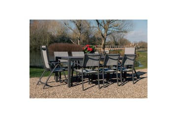 Utendørs møbelgruppe Lifestyle Garden Solana 201 cm 6 carver stoler + 2 posisjons stoler - 6 carver stoler + 2 posisjons stoler - Hagemøbler & utemiljø - Hagegruppe - Spisegrupper hage