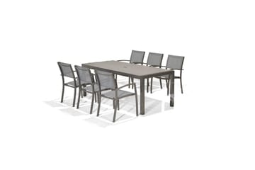 Utendørs møbelgruppe Lifestyle Garden Solana 201 cm 6 snekkerstoler - 6 snekkerstoler - Hagemøbler & utemiljø - Hagegruppe - Spisegrupper hage
