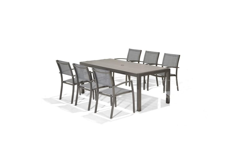Utendørs møbelgruppe Lifestyle Garden Solana 201 cm 6 snekkerstoler - 6 snekkerstoler - Hagemøbler & utemiljø - Hagegruppe - Spisegrupper hage
