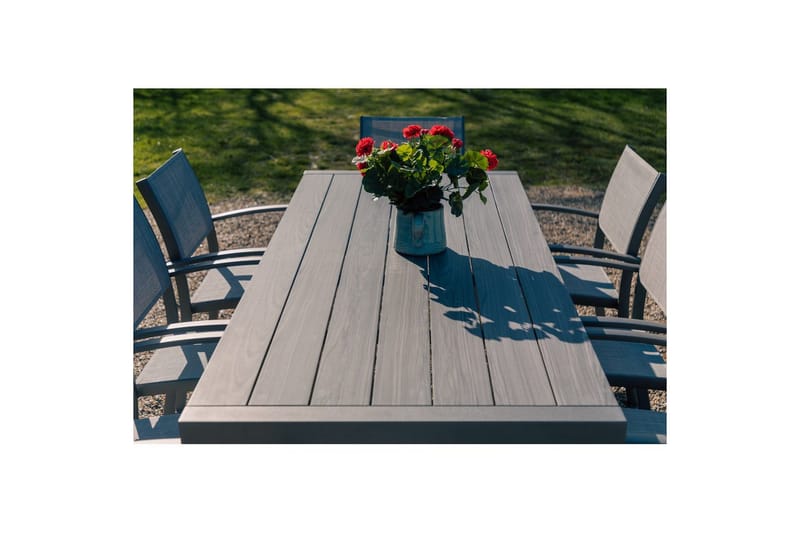 Utendørs møbelgruppe Lifestyle Garden Solana 201 cm 6 snekkerstoler - 6 snekkerstoler - Hagemøbler & utemiljø - Hagegruppe - Spisegrupper hage