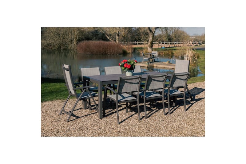 Utendørs møbelgruppe Lifestyle Garden Solana 201 cm 6 snekkerstoler - 6 snekkerstoler - Hagemøbler & utemiljø - Hagegruppe - Spisegrupper hage