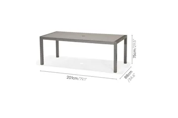 Utendørs møbelgruppe Lifestyle Garden Solana 201 cm 6 posisjons stoler - 6 posisjons stoler - Hagemøbler & utemiljø - Hagegruppe - Spisegrupper hage