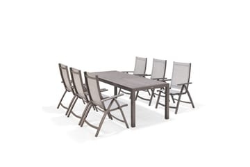Utendørs møbelgruppe Lifestyle Garden Solana 201 cm 6 posisjons stoler - 6 posisjons stoler - Hagemøbler & utemiljø - Hagegruppe - Spisegrupper hage