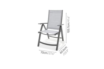 Utendørs møbelgruppe Lifestyle Garden Solana 88 cm 4 posisjonsstoler - 4 posisjonsstoler - Hagemøbler & utemiljø - Hagegruppe - Spisegrupper hage