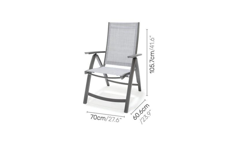 Utendørs møbelgruppe Lifestyle Garden Solana 88 cm 4 posisjonsstoler - 4 posisjonsstoler - Hagemøbler & utemiljø - Hagegruppe - Spisegrupper hage