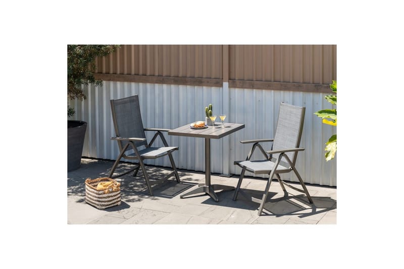 Utendørs møbelgruppe Lifestyle Garden Solana bistro bord + 2 x pos. lenestol - Hagemøbler & utemiljø - Hagegruppe - Cafemøbler & cafesett