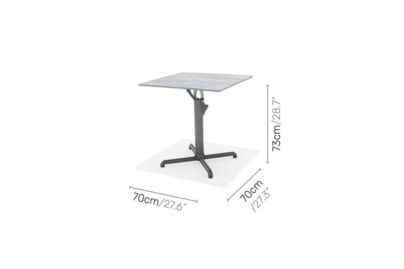 Utendørs møbelgruppe Lifestyle Garden Solana bistro bord + 2 x pos. lenestol - Hagemøbler & utemiljø - Hagegruppe - Cafemøbler & cafesett