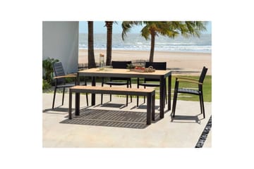 Utendørs møbelgruppe Lifestyle Garden Portals 161 cm 4 lite Carver stoler + benk - 4 lite Carver stoler + benk - Hagemøbler & utemiljø - Hagegruppe - Spisegrupper hage