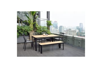 Utendørs møbelgruppe Lifestyle Garden Portals 161 cm 4 hage stoler + benk - 4 hage stoler + benk - Hagemøbler & utemiljø - Hagegruppe - Spisegrupper hage