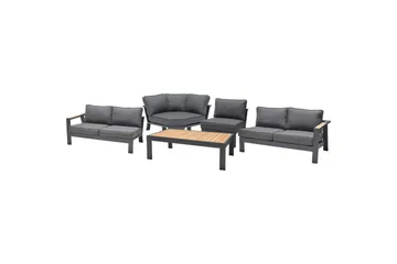 Utendørs møbelgruppe Lifestyle Garden PALAU 2-seter høyre & venstre + hjørnesofa stol + sidestol + sofabord 140 cm - Hagemøbler & utemiljø - Hagegruppe - Sofagruppe utendørs